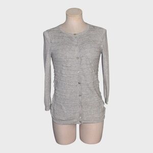 J Crew Lightweight Ruffled San Remo Cardigan